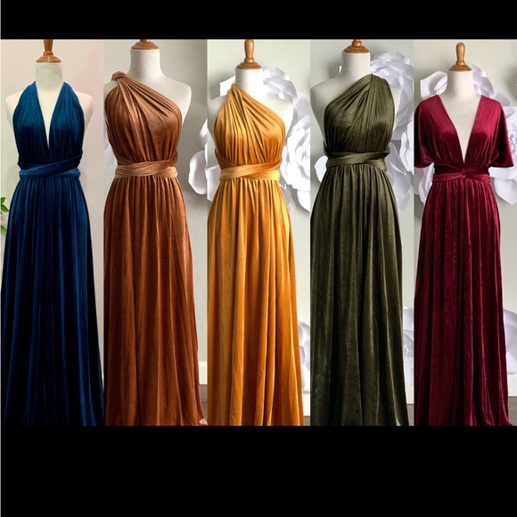 NEW Infinity  /Long Rust Dress/ Convertible Dress / Infinity/ Multiway Dress/ - Picture 3 of 7